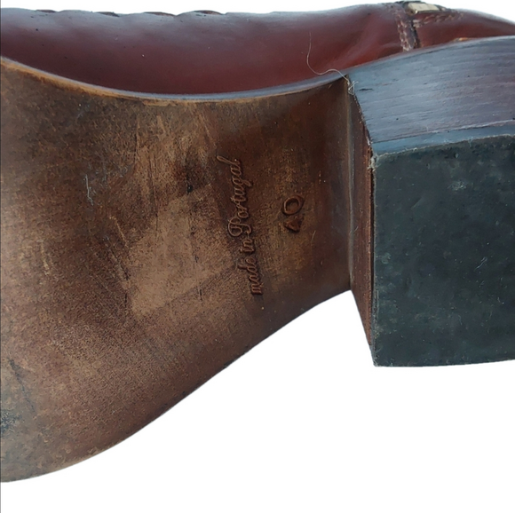 Free People Brown Leather Ankle Boots Size 9 - Picture 9 of 15